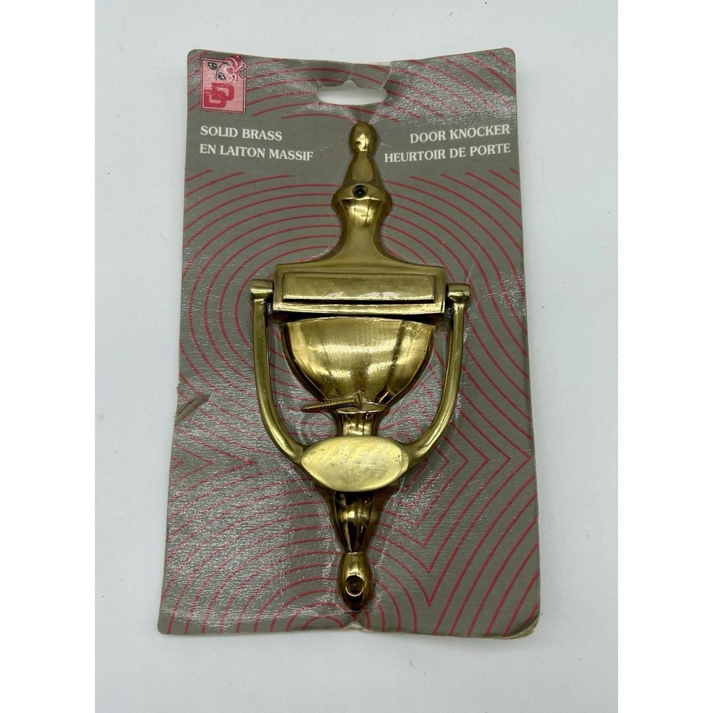 Solid Brass Door Knocker India New Sealed NOS 8" Dance Metal Clear Lacquer